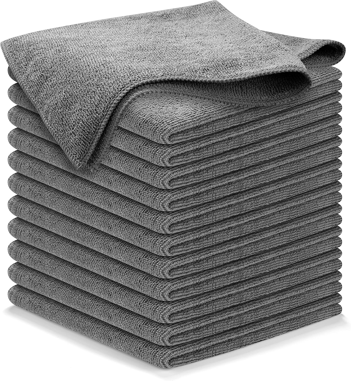 Microfiber Cleaning Cloth Grey - 12 Pcs